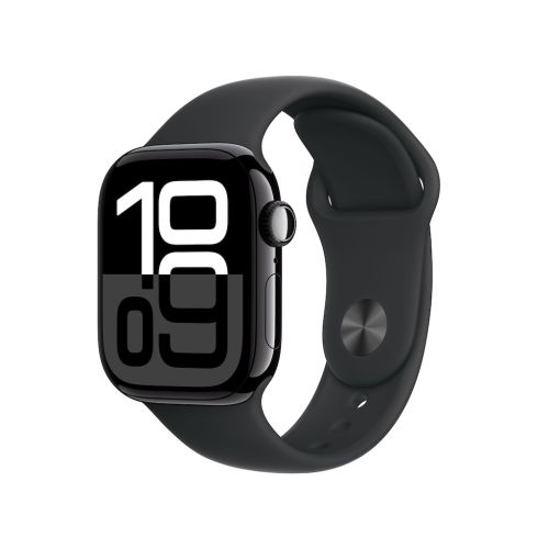 Apple Watch Series 10 GPS 42mm Jet Black Aluminium - Black Sport Band - S/M