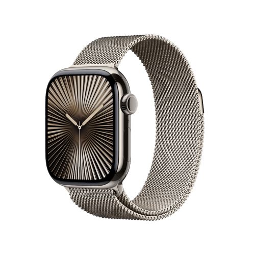 Apple Watch Series 10 GPS + Cellular 42mm Natural Titanium - Natural Milanese Loop