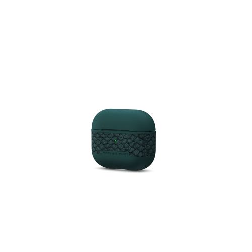 Njord Salmon Leather Case for AirPods 3 - Dark Green