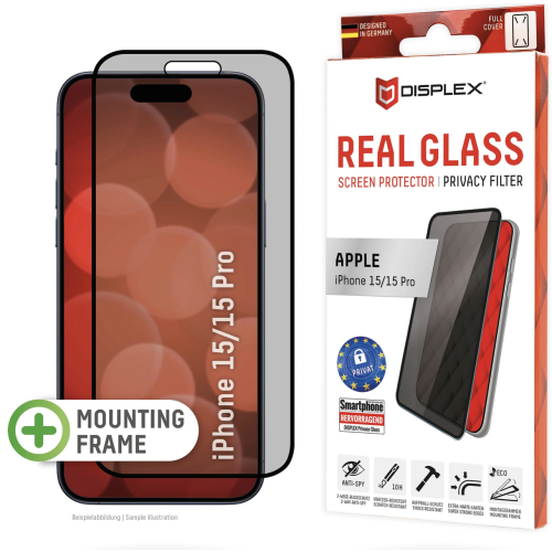 DISPLEX Privacy Glass iPhone 15/15 Pro