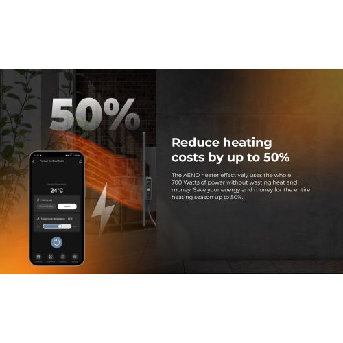 AENO LED Premium Eco Smart Heater - Grey