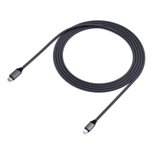 Satechi USB-C Lightning Cable 1.8m Braided Black