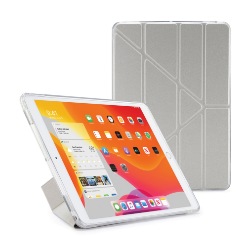 Pipetto iPad 10.2" Origami TPU Case - Silver