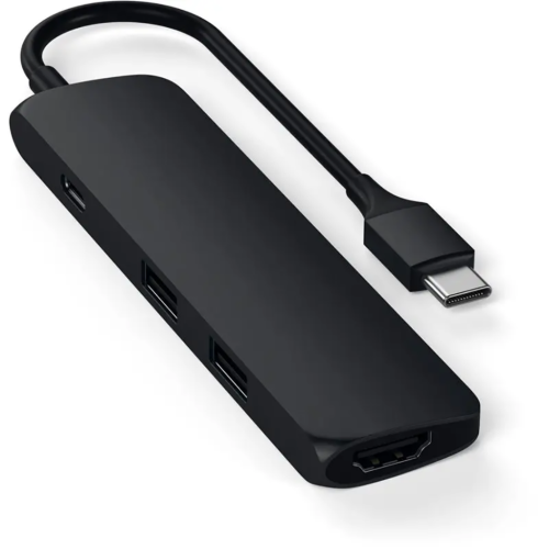 Satechi USB-C Slim Aluminum MultiPort Adapter Black