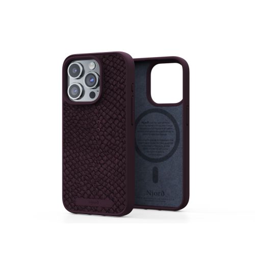 Njord Salmon Leather Magsafe Case for iPhone 15 Pro - Rust