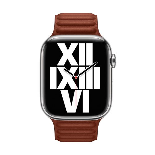 Apple Watch 45mm Umber Leather Link - Small