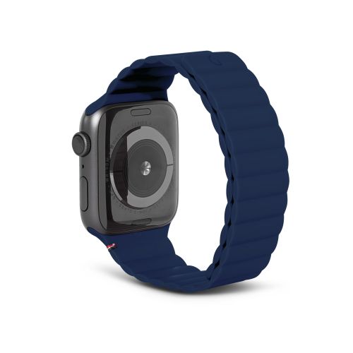Decoded Silicone Magnetic Traction Strap for Apple Watch 38/40/41 mm - Navy Peony