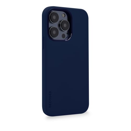 DECODED Silicone Backcover w/MagSafe for iPhone 14 Pro - Navy Peony