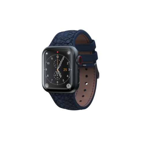 Njord Salmon Leather Strap for Apple Watch (44/45mm) - Petrol