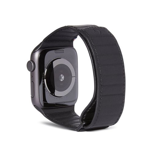 Decoded Leather Magnetic Traction Strap for Apple Watch 42/44/45/49 mm - Black