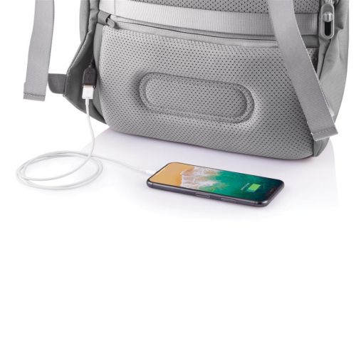 Bobby Soft, anti-theft backpack, grey
