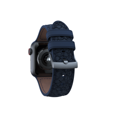 Njord Salmon Leather Strap for Apple Watch (44/45mm) - Petrol