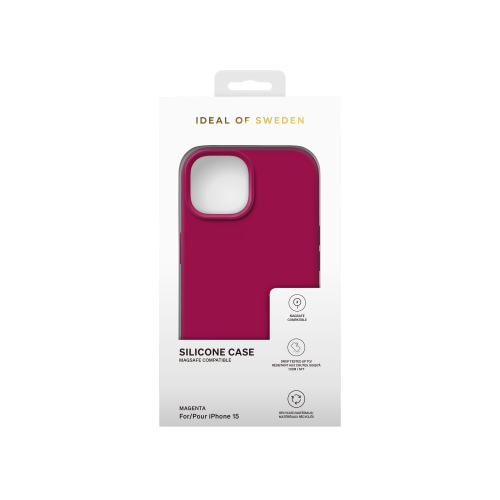 iDeal of Sweden Silicone Case Magsafe Magenta iPhone 15