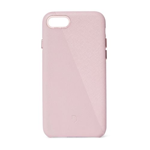 Decoded Dual Leather Backcover iPhone SE (2020)/8/7 Silver Pink
