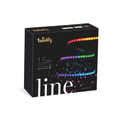Twinkly 100L RGB light Line, 1,5 meter long starter, Black, BT+WiFi, Gen II, IP20 