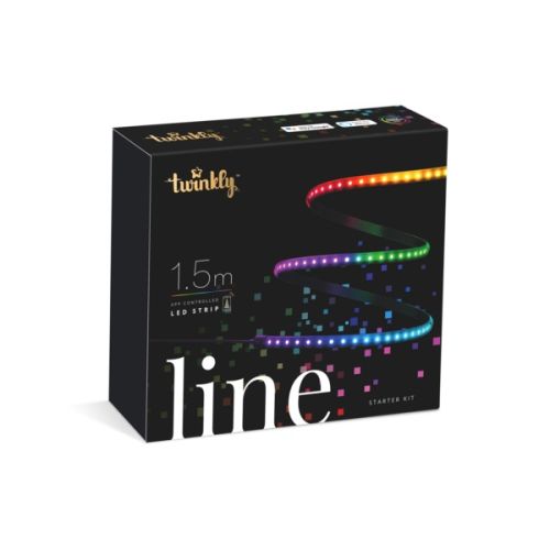 Twinkly 100L RGB light Line, 1,5 meter long starter, Black, BT+WiFi, Gen II, IP20
