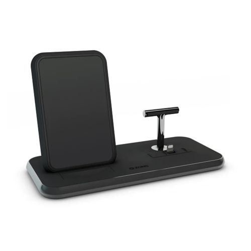 ZENS Aluminium 3in1 Wireless Charger (10W) - Black