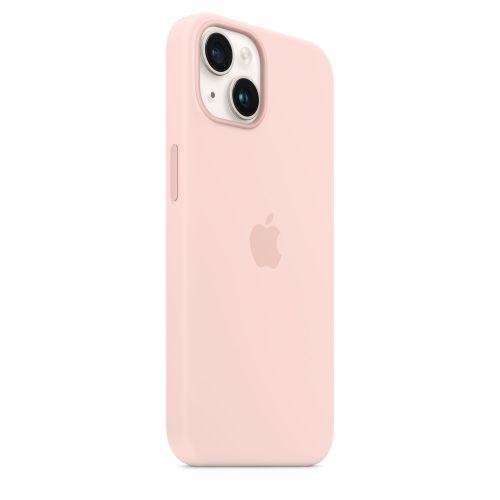 Apple iPhone 14 Silicone Case w/MagSafe Chalk Pink