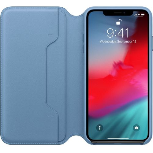 Apple iPhone XS Max Leather Folio Cape Cod Blue