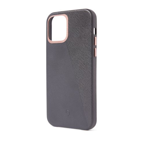 Decoded Dual Leather Backcover iPhone 12 / iPhone 12 Pro (6.1 inch) Antracite