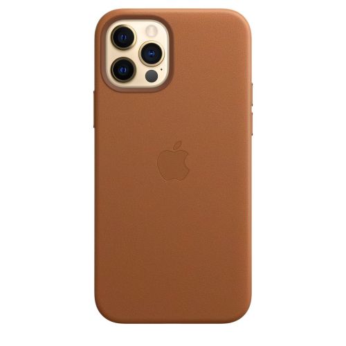 Apple iPhone 12/12 Pro Leather Case w/MagSafe Saddle Brown