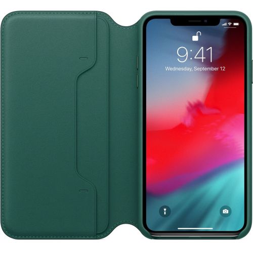 Apple iPhone XS Max Leather Folio Forest Green
