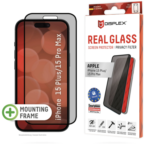 DISPLEX Privacy Glass iPhone 15 Plus/15 Pro Max