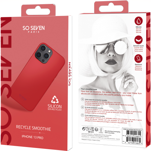 so seven  Smoothie Case Recycle for iPhone 13 Pro (red) 