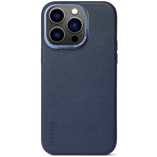 DECODED Leather Backcover w/MagSafe for iPhone 14 Pro - Navy