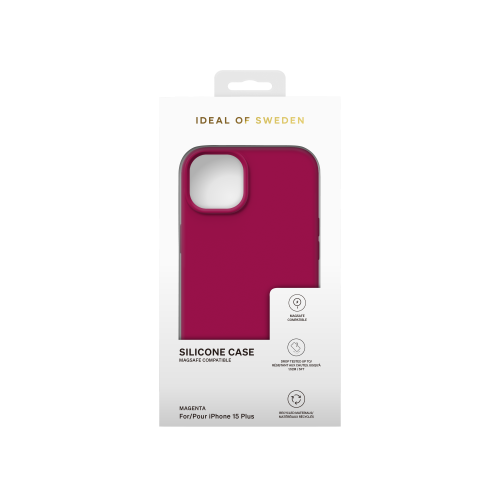 iDeal of Sweden Silicone Case Magsafe Magenta iPhone 15 Plus