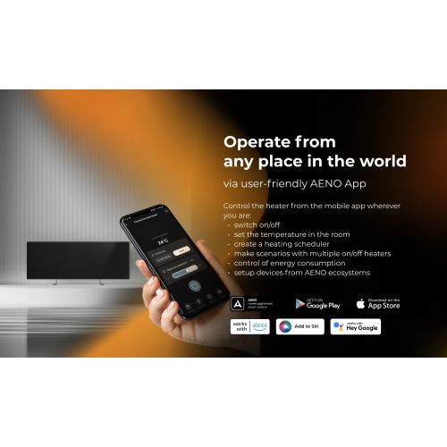 AENO LED Premium Eco Smart Heater - Black