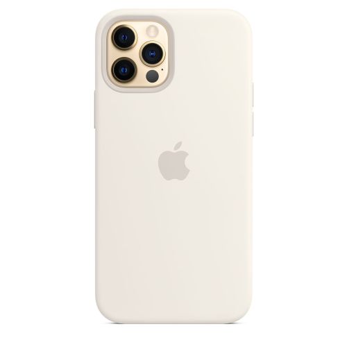 Apple iPhone 12/12 Pro Silicone Case w/MagSafe White