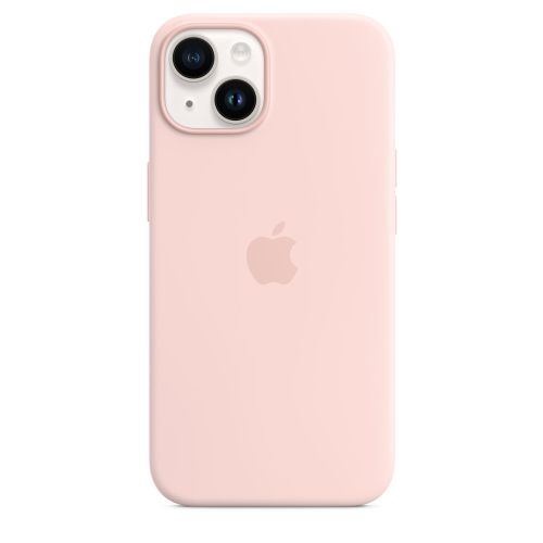 Apple iPhone 14 Silicone Case w/MagSafe Chalk Pink