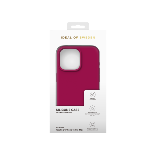 iDeal of Sweden Silicone Case Magsafe Magenta iPhone 15 Pro Max
